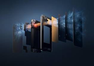 A cell phone with different componentsAI-generated content may be incorrect.